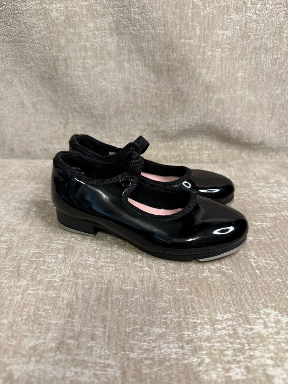 Eurotard Euphonix Kids Lindy Patent Leather Tap Dance Shoes Black Size 11.5